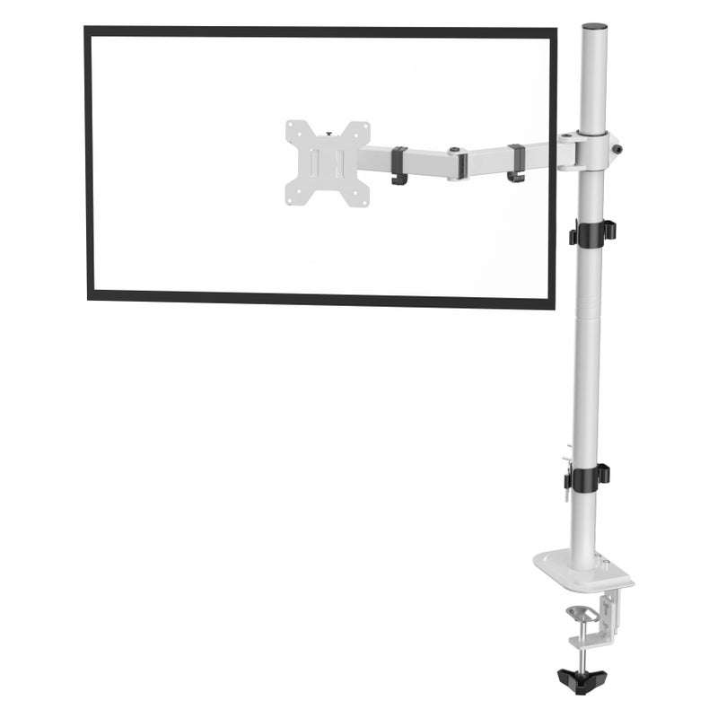 Suptek Single Monitor Arm Desk Mount Fully Adjustable Monitor Stand for 1 / One Screen up to 32 inch Extra Tall 31.5 inch Pole,Black (MD6821) - Image 1